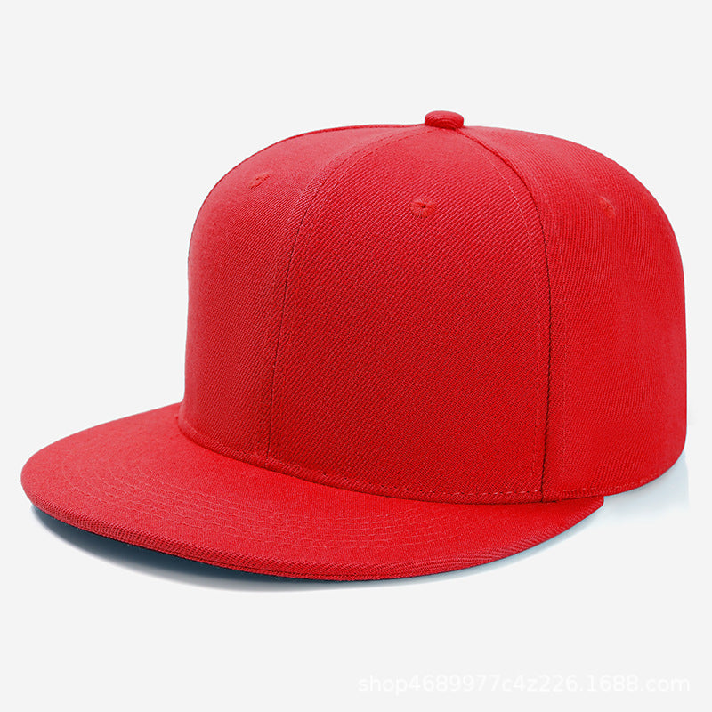 Color-Matching Adjustable Flat Brim Baseball Cap – Unisex Hip-Hop Street Style
