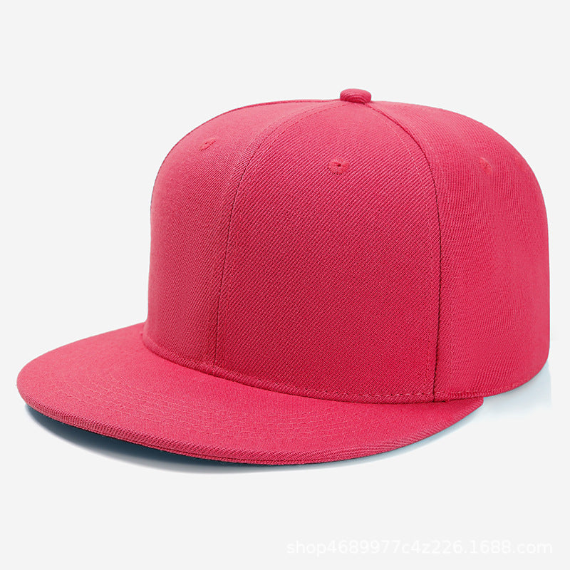 Color-Matching Adjustable Flat Brim Baseball Cap – Unisex Hip-Hop Street Style
