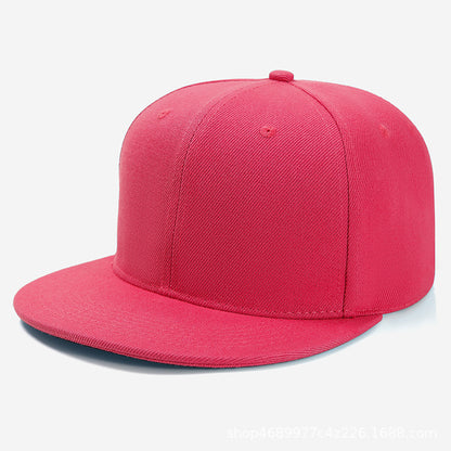 Color-Matching Adjustable Flat Brim Baseball Cap – Unisex Hip-Hop Street Style