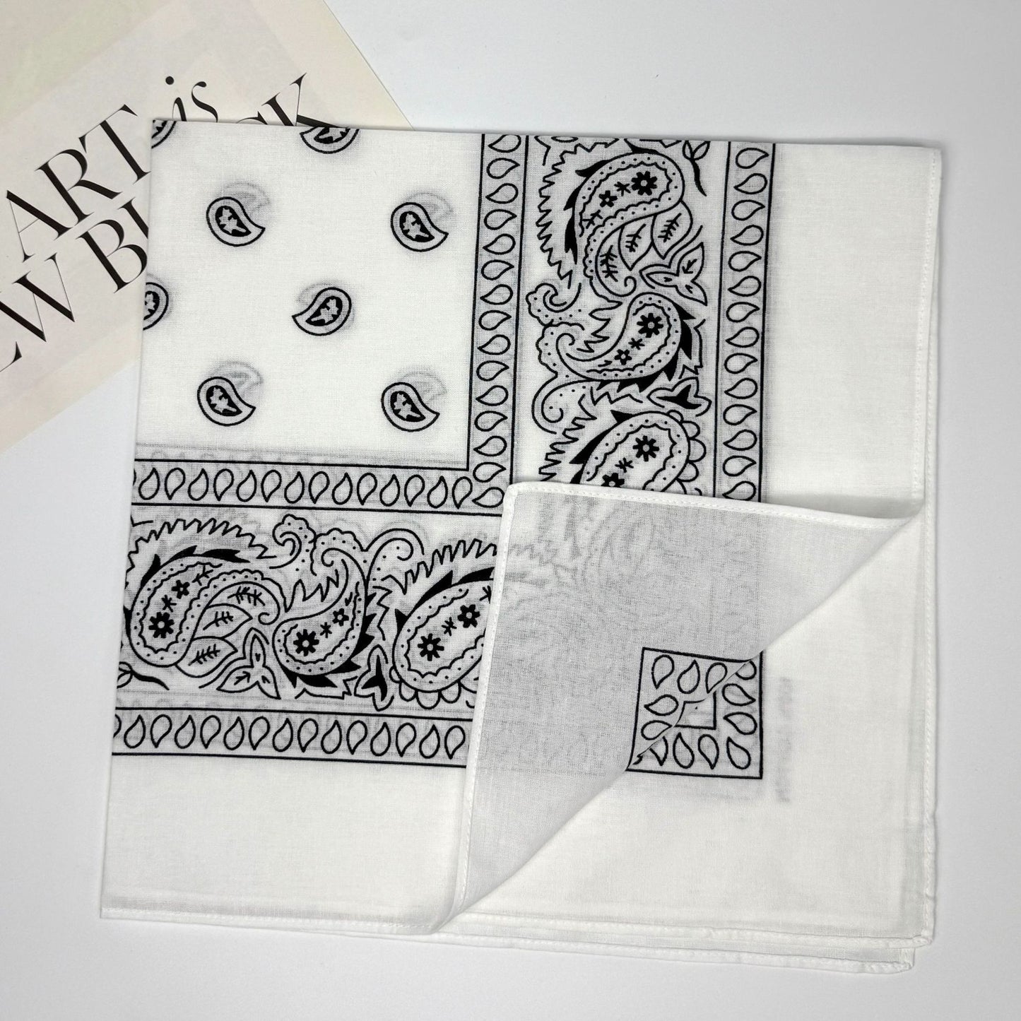 Retro Pure Cotton Headscarf – Cashew Square Scarf &amp; Hip-Hop Amoeba Hat